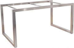 ECONOCO - 60" Long x 36" Wide x 30" High Stationary Display Table Frame - Satin Chrome, Steel Frame - Exact Tooling