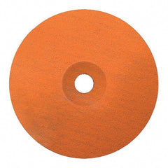 WALTER Surface Technologies - 7" Diam 7/8" Hole 24 Grit Fiber Disc - Ceramic - Exact Tooling