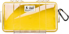 Pelican Products, Inc. - 5-9/16" Wide x 2-5/8" High, Clamshell Hard Case - Clear/Yellow, Polycarbonate - Exact Tooling