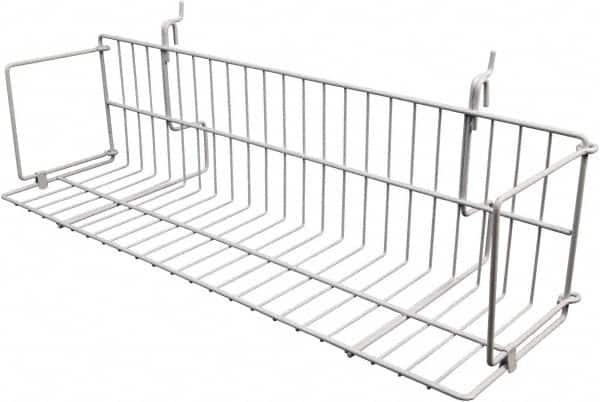 ECONOCO - 6-1/2 High, Open Shelving Accessory/Component - Steel, Epoxy Finish, 23-1/2" Long, Use with Slatwall, Gridwall or Slotted Standard Brackets - Exact Tooling