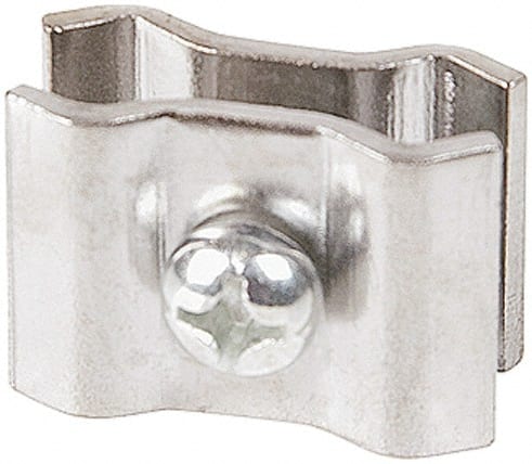 ECONOCO - Open Shelving Accessory/Component - Steel, Chrome Finish, Use with Grid Panels - Exact Tooling