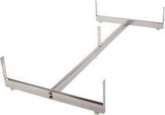ECONOCO - 24-1/2" Wide, Open Shelving Accessory/Component - Steel, Chrome Finish, 49-1/2" Long, Use with Grid Panels - Exact Tooling
