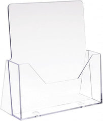 ECONOCO - 8-1/2" Wide x 3-5/8" Deep x 11" High, 1 Compartment, Acrylic Literature Holder - Clear, 1" Compartment Width x 3-5/8" Compartment Depth x 3-1/8" Compartment Height - Exact Tooling