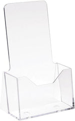 ECONOCO - 4" Wide x 9" High, 1 Compartment, Acrylic Literature Holder - Clear, 3-1/8" Compartment Width x 1-5/8" Compartment Depth x 3-1/8" Compartment Height - Exact Tooling