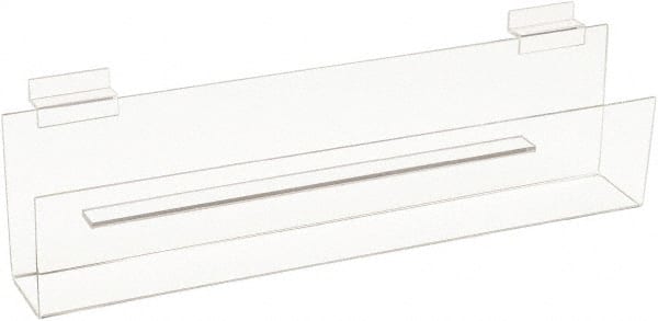 ECONOCO - 16" Wide x 2" Deep x 4" High, Acrylic Greeting Card Shelf - Clear - Exact Tooling