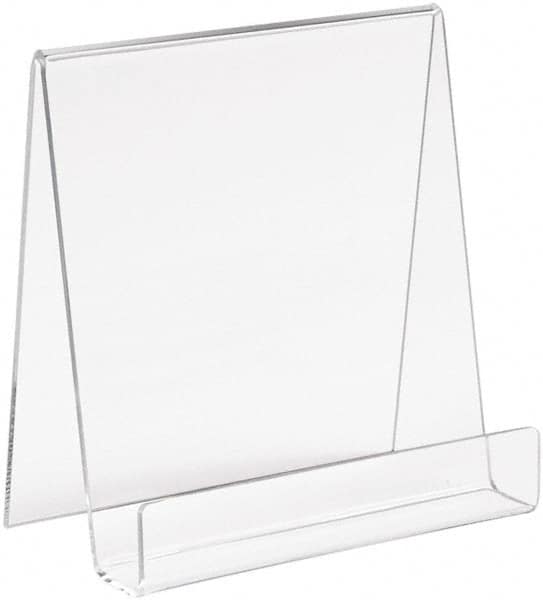 ECONOCO - 5-1/2" Wide x 6" High, Acrylic Display Easel - Clear - Exact Tooling