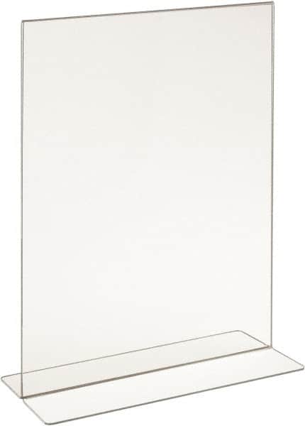 ECONOCO - 11 Inch Wide x 14 Inch High Sign Compatibility, Acrylic Round Frame Counter Top Sign Holder - Clear, 14 Inch Holder Height, Holds 1 Sign - Exact Tooling