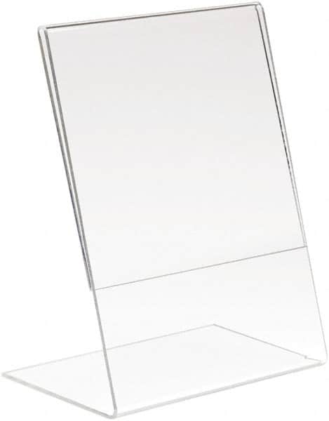ECONOCO - 5-1/2 Inch Wide x 7 Inch High Sign Compatibility, Acrylic Round Frame Counter Top Sign Holder - Clear, 7 Inch Holder Height, Holds 1 Sign - Exact Tooling