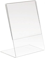 ECONOCO - 5-1/2 Inch Wide x 7 Inch High Sign Compatibility, Acrylic Round Frame Counter Top Sign Holder - Clear, 7 Inch Holder Height, Holds 1 Sign - Exact Tooling