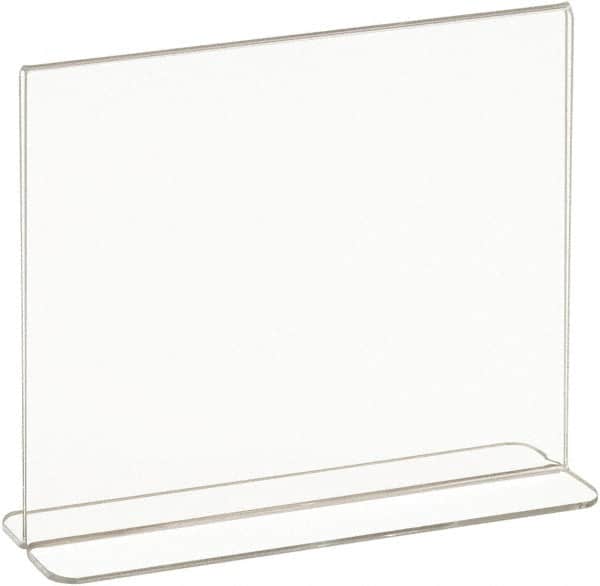 ECONOCO - 7 Inch Wide x 5-1/2 Inch High Sign Compatibility, Acrylic Round Frame Counter Top Sign Holder - Clear, 5-1/2 Inch Holder Height, Holds 1 Sign - Exact Tooling