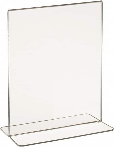 ECONOCO - 5-1/2 Inch Wide x 7 Inch High Sign Compatibility, Acrylic Round Frame Counter Top Sign Holder - Clear, 7 Inch Holder Height, Holds 1 Sign - Exact Tooling
