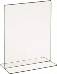 ECONOCO - 5-1/2 Inch Wide x 7 Inch High Sign Compatibility, Acrylic Round Frame Counter Top Sign Holder - Clear, 7 Inch Holder Height, Holds 1 Sign - Exact Tooling