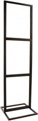 ECONOCO - 22 Inch Wide x 28 Inch High Sign Compatibility, Steel Square Frame Triple Bulletin Sign Holder - Matte Black, 90 Inch Holder Height, Holds 3 Signs - Exact Tooling