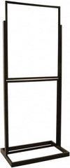 ECONOCO - 22 Inch Wide x 28 Inch High Sign Compatibility, Steel Square Frame Double Bulletin Sign Holder - Matte Black, 56 Inch Holder Height, Holds 2 Signss - Exact Tooling