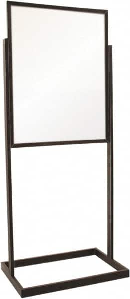 ECONOCO - 22 Inch Wide x 28 Inch High Sign Compatibility, Steel Square Frame Bulletin Sign Holder - Matte Black, 56 Inch Holder Height, Holds 1 Sign - Exact Tooling