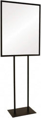 ECONOCO - 22 Inch Wide x 28 Inch High Sign Compatibility, Steel Square Frame Bulletin Sign Holder - Matte Black, 60 Inch Holder Height, Holds 1 Sign - Exact Tooling