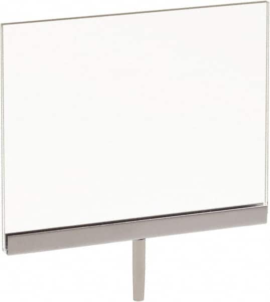 ECONOCO - 7 Inch Wide x 5-1/2 Inch High Sign Compatibility, Acrylic Square Frame Sign Holder - Clear, 5-1/2 Inch Holder Height, Holds 1 Sign - Exact Tooling