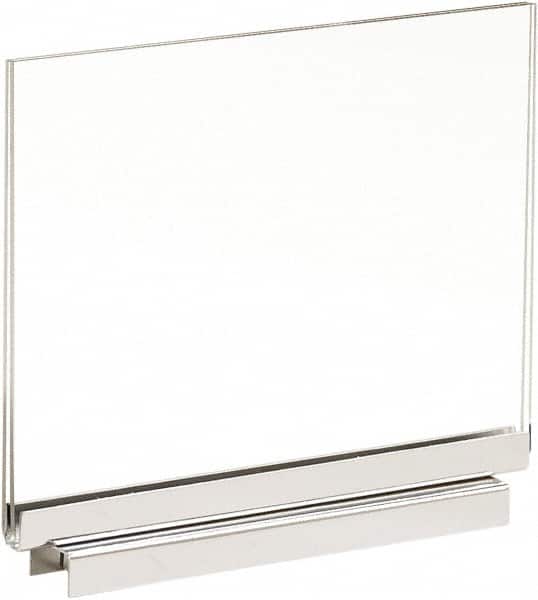 ECONOCO - 7 Inch Wide x 5-1/2 Inch High Sign Compatibility, Acrylic Square Frame Sign Holder - Clear, 5-1/2 Inch Holder Height, Holds 1 Sign - Exact Tooling