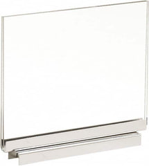 ECONOCO - 7 Inch Wide x 5-1/2 Inch High Sign Compatibility, Acrylic Square Frame Sign Holder - Clear, 5-1/2 Inch Holder Height, Holds 1 Sign - Exact Tooling