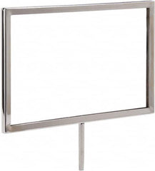 ECONOCO - 11 Inch Wide x 7 Inch High Sign Compatibility, Steel Square Frame Sign Holder - Chrome, 7 Inch Holder Height, Holds 1 Sign - Exact Tooling
