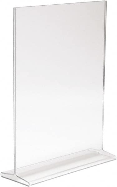 ECONOCO - 8-1/2 Inch Wide x 11 Inch High Sign Compatibility, Acrylic Round Frame Counter Top Sign Holder - Clear, 11 Inch Holder Height, Holds 1 Sign - Exact Tooling