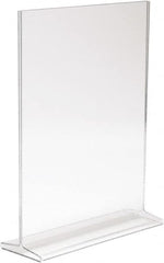 ECONOCO - 8-1/2 Inch Wide x 11 Inch High Sign Compatibility, Acrylic Round Frame Counter Top Sign Holder - Clear, 11 Inch Holder Height, Holds 1 Sign - Exact Tooling