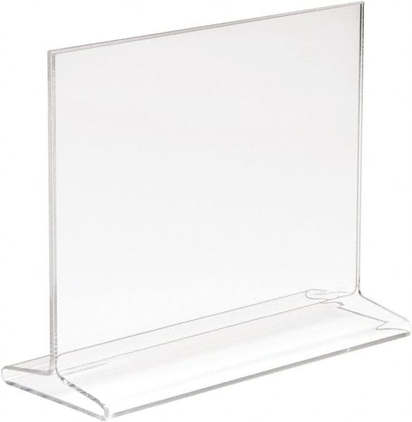 ECONOCO - 7 Inch Wide x 5-1/2 Inch High Sign Compatibility, Acrylic Round Frame Counter Top Sign Holder - Clear, 5-1/2 Inch Holder Height, Holds 1 Sign - Exact Tooling