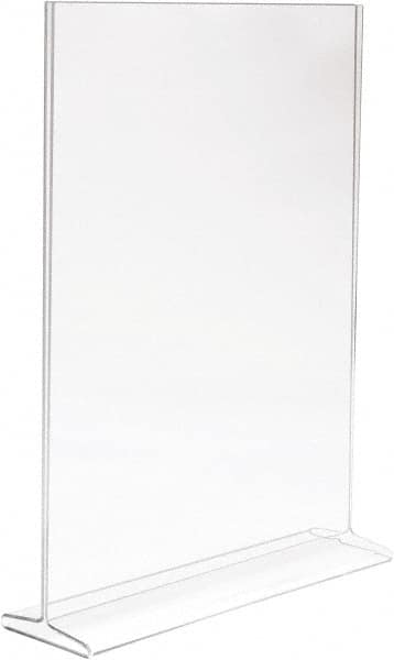 ECONOCO - 11 Inch Wide x 14 Inch High Sign Compatibility, Acrylic Round Frame Counter Top Sign Holder - Clear, 14 Inch Holder Height, Holds 1 Sign - Exact Tooling