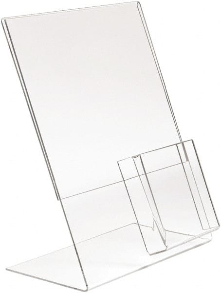 ECONOCO - 8-1/2 Inch Wide x 11 Inch High Sign Compatibility, Acrylic Round Frame Counter Top Sign Holder - Clear, 11 Inch Holder Height, Holds 1 Sign - Exact Tooling