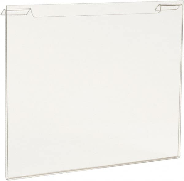 ECONOCO - 11 Inch Wide x 8-1/2 Inch High Sign Compatibility, Acrylic Round Frame Slatwall, Gridwall Sign Holder - Clear, 8-1/2 Inch Holder Height, Holds 1 Sign - Exact Tooling