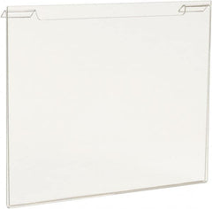 ECONOCO - 11 Inch Wide x 8-1/2 Inch High Sign Compatibility, Acrylic Round Frame Slatwall, Gridwall Sign Holder - Clear, 8-1/2 Inch Holder Height, Holds 1 Sign - Exact Tooling