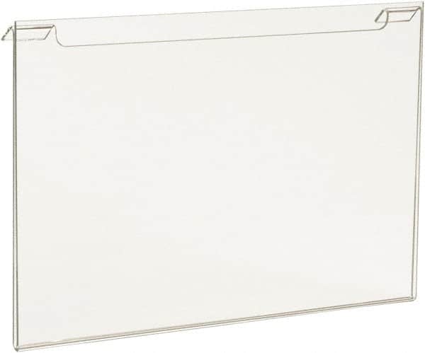 ECONOCO - 11 Inch Wide x 7 Inch High Sign Compatibility, Acrylic Round Frame Slatwall, Gridwall Sign Holder - Clear, 7 Inch Holder Height, Holds 1 Sign - Exact Tooling