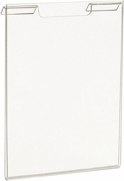 ECONOCO - 5-1/2 Inch Wide x 7 Inch High Sign Compatibility, Acrylic Round Frame Slatwall, Gridwall Sign Holder - Clear, 7 Inch Holder Height, Holds 1 Sign - Exact Tooling