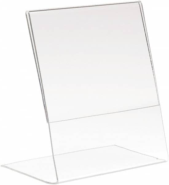ECONOCO - 8-1/2 Inch Wide x 11 Inch High Sign Compatibility, Acrylic Round Frame Counter Top Sign Holder - Clear, 11 Inch Holder Height, Holds 1 Sign - Exact Tooling