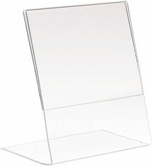 ECONOCO - 8-1/2 Inch Wide x 11 Inch High Sign Compatibility, Acrylic Round Frame Counter Top Sign Holder - Clear, 11 Inch Holder Height, Holds 1 Sign - Exact Tooling