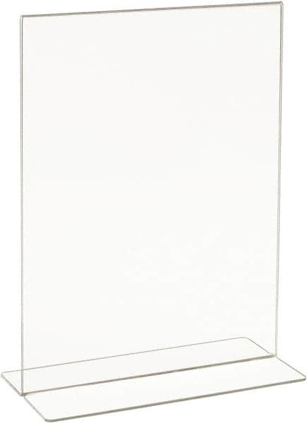 ECONOCO - 8-1/2 Inch Wide x 11 Inch High Sign Compatibility, Acrylic Round Frame Counter Top Sign Holder - Clear, 11 Inch Holder Height, Holds 1 Sign - Exact Tooling