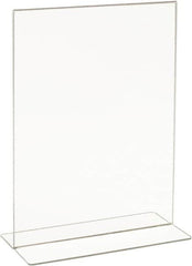 ECONOCO - 8-1/2 Inch Wide x 11 Inch High Sign Compatibility, Acrylic Round Frame Counter Top Sign Holder - Clear, 11 Inch Holder Height, Holds 1 Sign - Exact Tooling