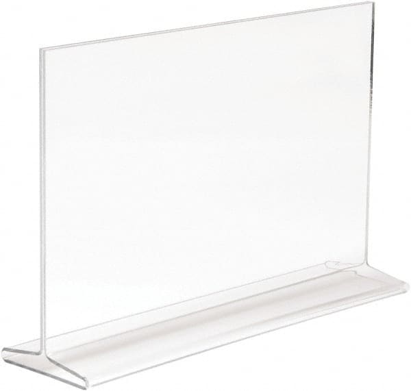 ECONOCO - 11 Inch Wide x 7 Inch High Sign Compatibility, Acrylic Round Frame Counter Top Sign Holder - Clear, 7 Inch Holder Height, Holds 1 Sign - Exact Tooling