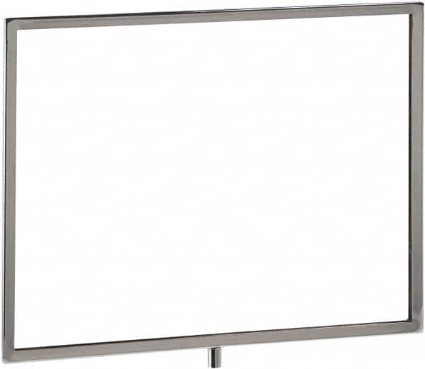 ECONOCO - 14 Inch Wide x 11 Inch High Sign Compatibility, Steel Square Frame Sign Holder - Chrome, 11 Inch Holder Height, Holds 1 Sign - Exact Tooling