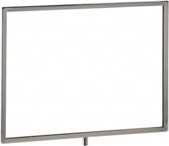 ECONOCO - 14 Inch Wide x 11 Inch High Sign Compatibility, Steel Square Frame Sign Holder - Chrome, 11 Inch Holder Height, Holds 1 Sign - Exact Tooling