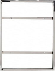 ECONOCO - 22 Inch Wide x 28 Inch High Sign Compatibility, Steel Square Frame Sign Holder - Chrome, 28 Inch Holder Height, Holds 1 Sign - Exact Tooling
