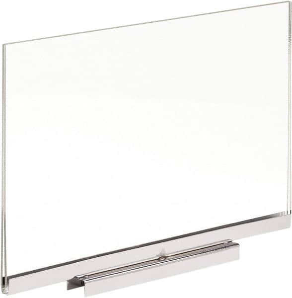 ECONOCO - 11 Inch Wide x 7 Inch High Sign Compatibility, Acrylic Square Frame Sign Holder - Clear, 7 Inch Holder Height, Holds 1 Sign - Exact Tooling