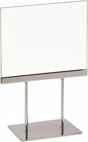 ECONOCO - 7 Inch Wide x 5-1/2 Inch High Sign Compatibility, Acrylic Square Frame Sign Holder - Clear, 5-1/2 Inch Holder Height, Holds 1 Sign - Exact Tooling