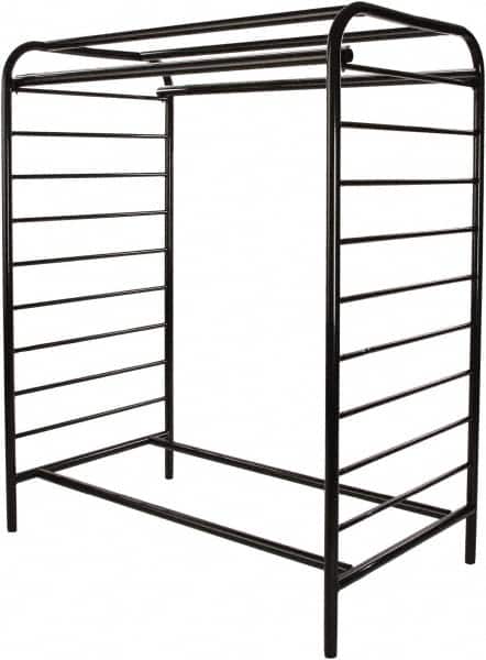 ECONOCO - Black Double Center Floor Display Rack - 48" Wide x 58" High x 28" Deep - Exact Tooling