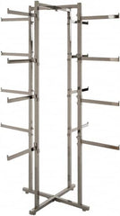 ECONOCO - Chrome Folding Display Rack Tower - 19-1/2" Wide x 61" High - Exact Tooling