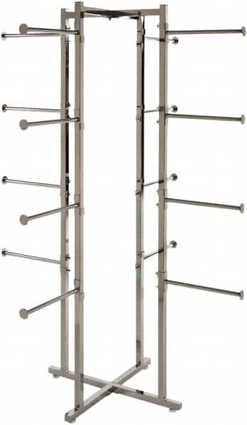 ECONOCO - Chrome Folding Display Rack Tower - 19-1/2" Wide x 61-1/2" High - Exact Tooling
