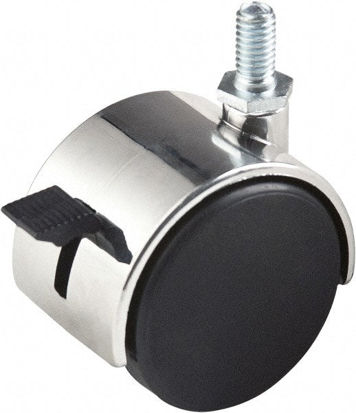 ECONOCO - 2" Diam Stem Mount Dual Swivel Caster - Plastic, 70 Lb Capacity, 5/16 x 5/8" Threaded Stem - Exact Tooling