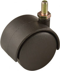 ECONOCO - 2" Diam Stem Mount Dual Swivel Caster - Plastic, 70 Lb Capacity, 5/16 x 5/8" Threaded Stem - Exact Tooling