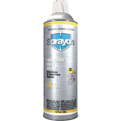 Sprayon - 20 oz Aerosol Calcium General Purpose Grease - White, Food Grade, 285°F Max Temp, NLGIG 2, - Exact Tooling