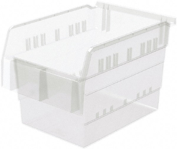 Akro-Mils - 11-5/8" Deep, Clear Hopper Shelf Bin - 8" High x 8-1/4" Wide x 11-5/8" Long - Exact Tooling